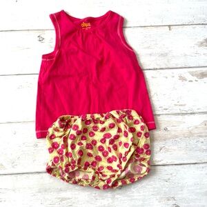 Baby Girl 18m Summer Outfit Pink Tank Top Floral Flower Print Shorts Circo